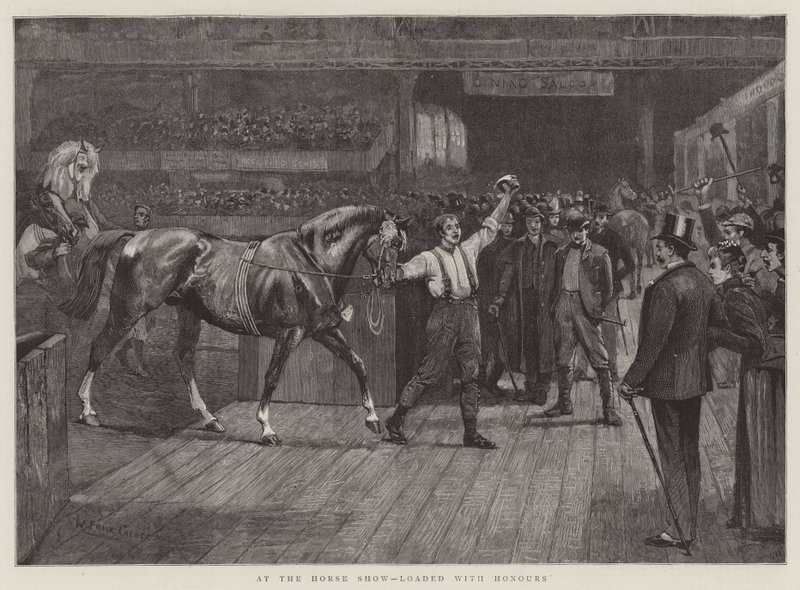 Au salon du cheval, chargé d