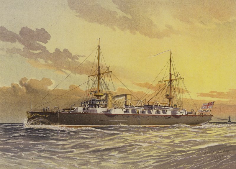 HMS Undaunted, croiseur de 1ère classe - cuirassé - William Frederick Mitchell
