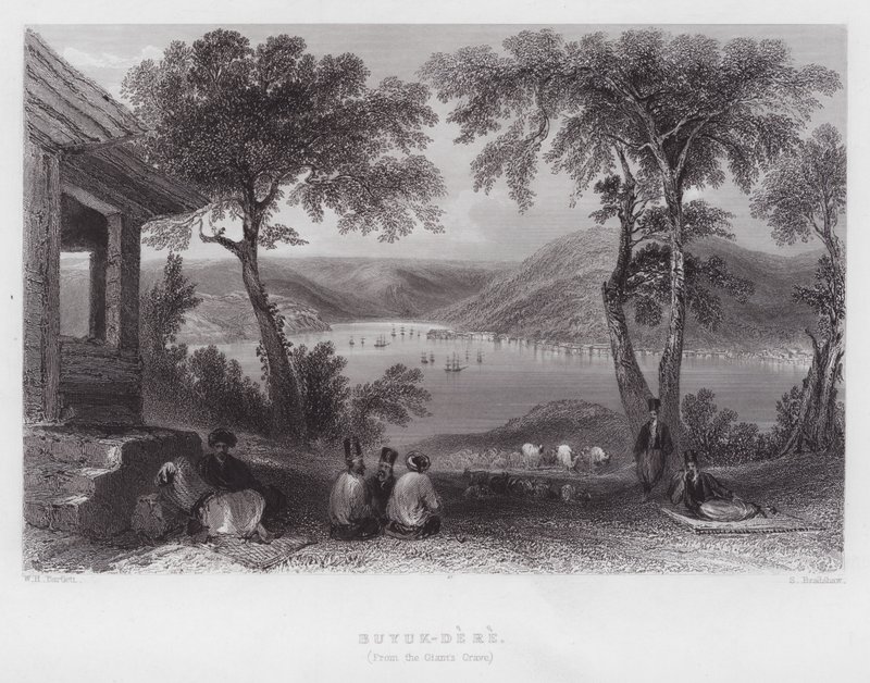 Buyuk-Dere, depuis la tombe du géant (gravure) - William H. Bartlett