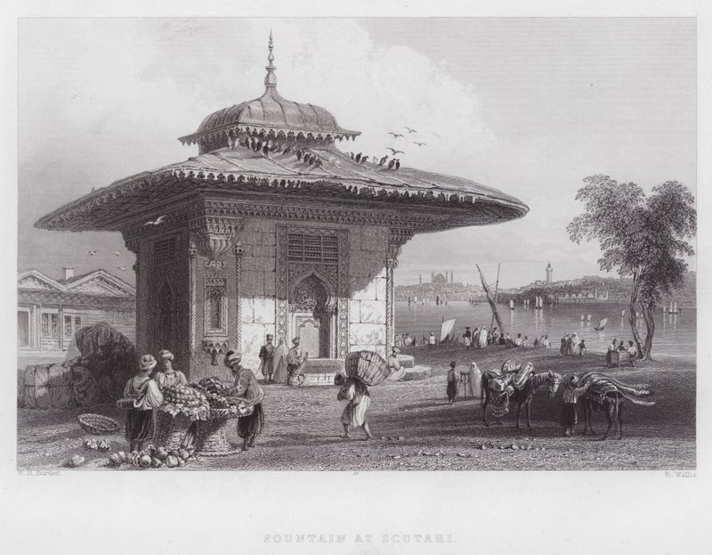 Fontaine à Scutari (gravure) - William H. Bartlett