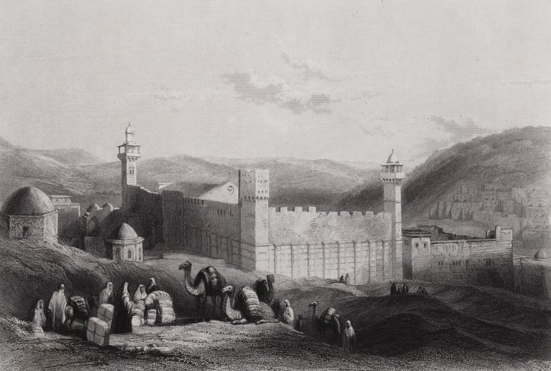 Hébron, Le Haram (gravure) - William H. Bartlett
