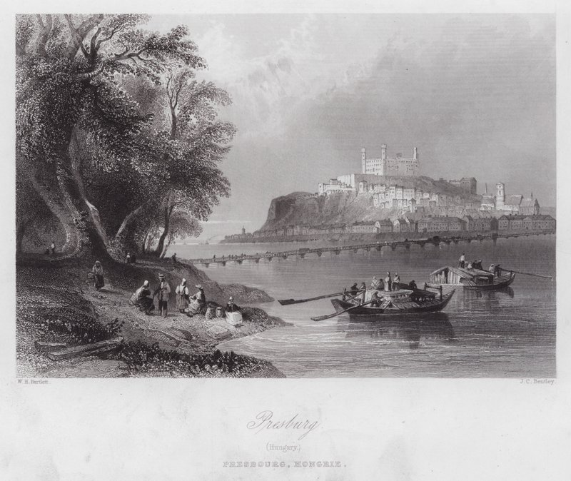 Presbourg, Hongrie (gravure) - William H. Bartlett