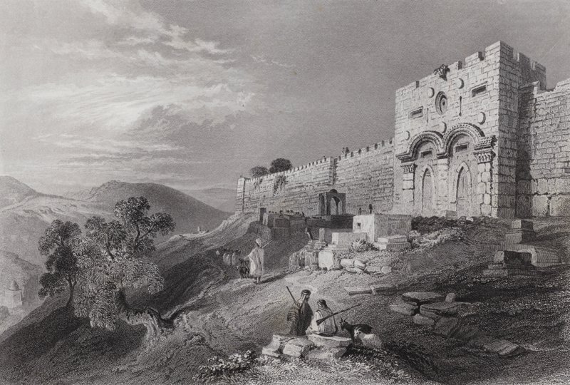La Porte Dorée, Jérusalem (gravure) - William H. Bartlett