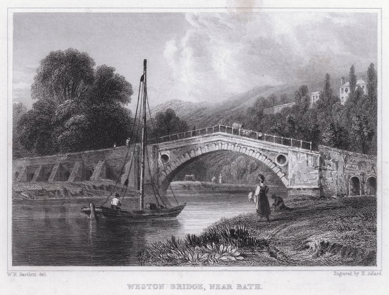 Pont de Weston, près de Bath - William H. Bartlett