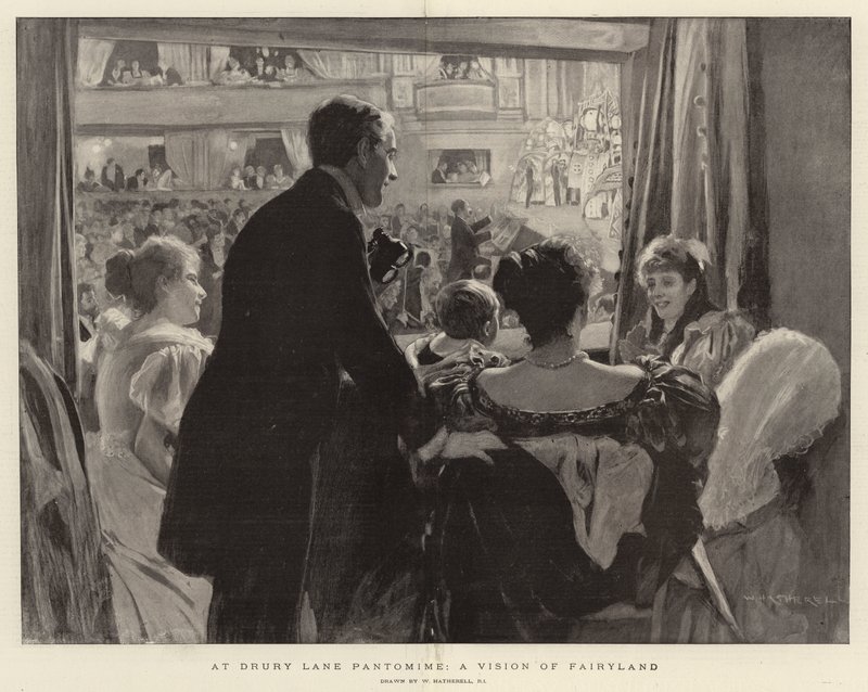 Au pantomime de Drury Lane, une vision du pays des fées - William Hatherell