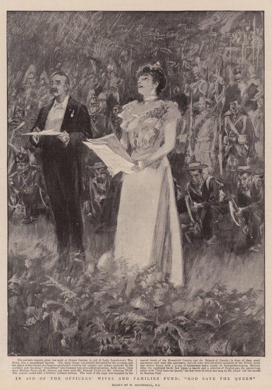 En aide au fonds des épouses et familles des officiers, Dieu sauve la reine - William Hatherell