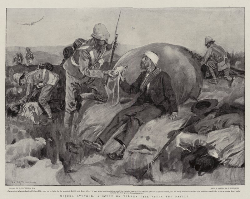 Majuba vengé, une scène sur Talana Hill après la bataille - William Hatherell