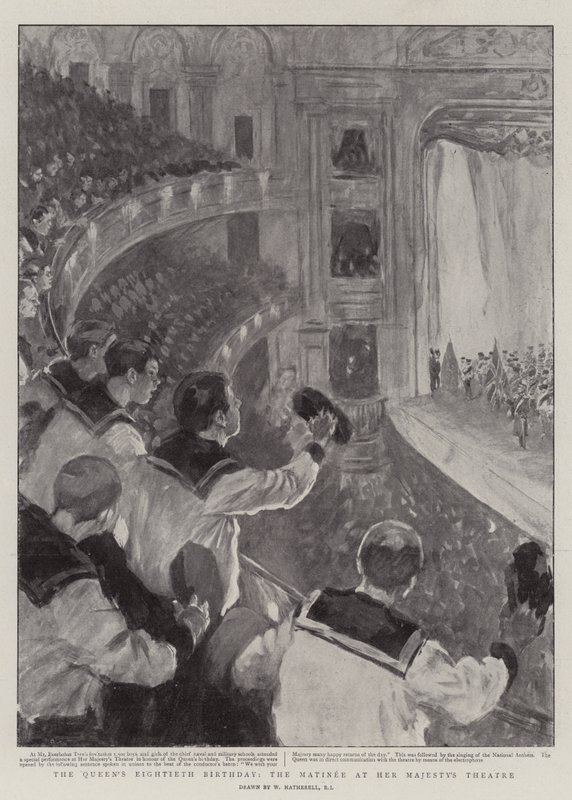 Le Quatre-vingtième Anniversaire de la Reine, la Matinée au Théâtre de Sa Majesté - William Hatherell