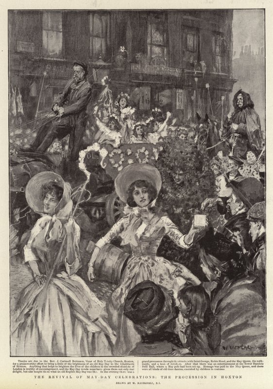 Le renouveau des célébrations du 1er mai, la procession à Hoxton - William Hatherell