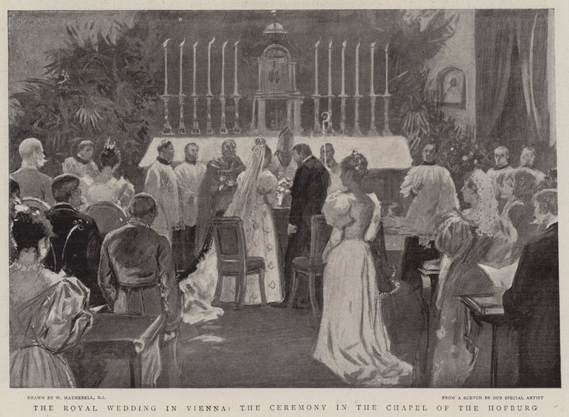 Le Mariage Royal à Vienne, la Cérémonie dans la Chapelle du Hofburg - William Hatherell