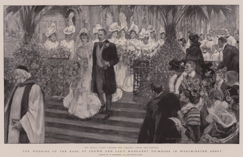 Le mariage du comte de Crewe et de Lady Margaret Primrose à l