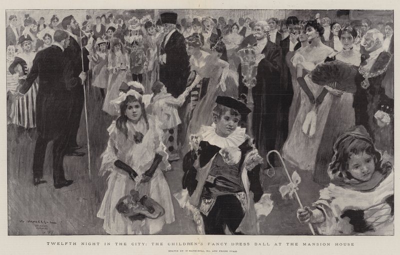 La Nuit des Rois en ville, le bal costumé des enfants à la Mansion House - William Hatherell