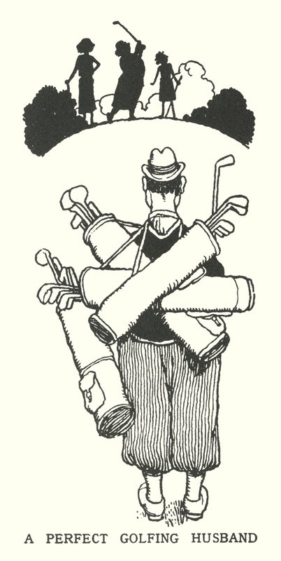 Un mari parfait pour le golf (lithographie) - William Heath Robinson