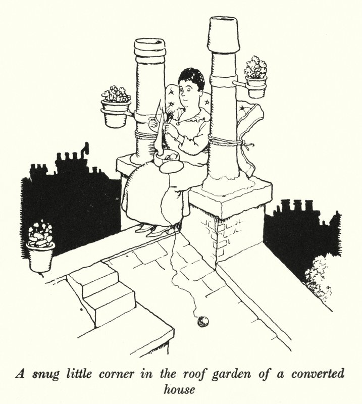 Un petit coin douillet dans le jardin sur le toit d