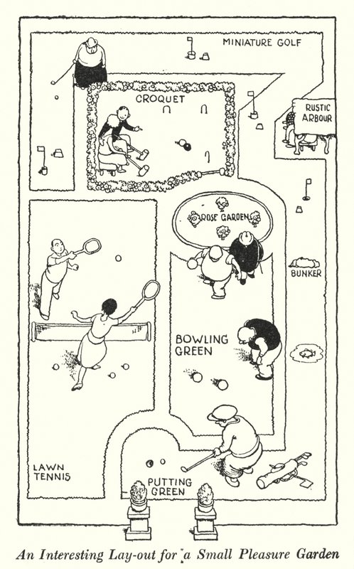 Un Aménagement Intéressant pour un Petit Jardin de Plaisir - William Heath Robinson
