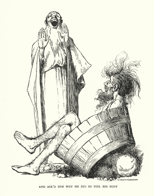 Et lui demanda pourquoi il fatiguait ainsi son corps - William Heath Robinson