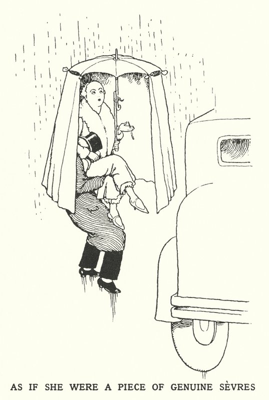 Comme si elle était une pièce de véritable Sèvres (lithographie) - William Heath Robinson