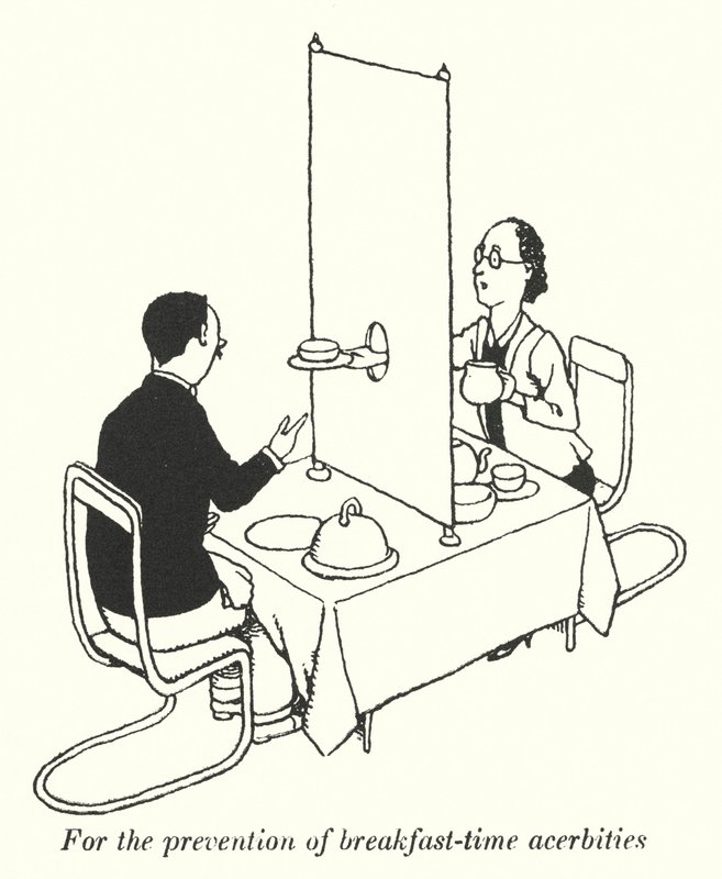 Pour prévenir les aigreurs du petit-déjeuner (lithographie) - William Heath Robinson
