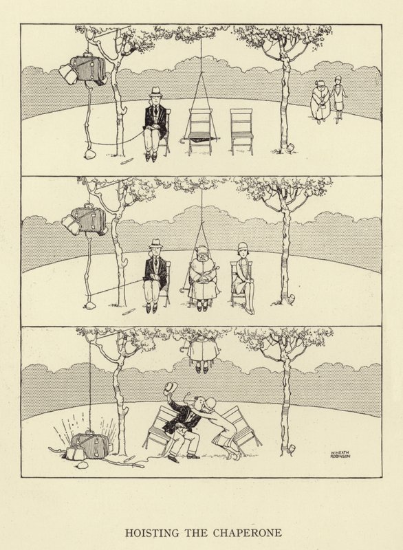 Hisser la chaperonne - William Heath Robinson