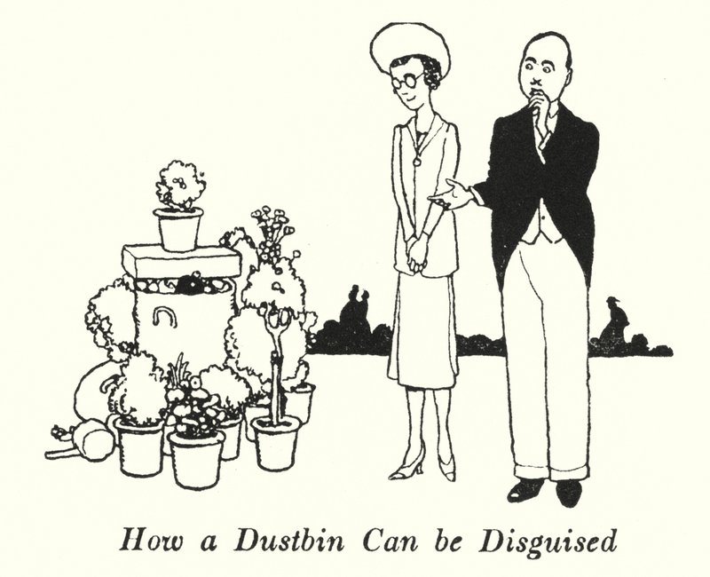 Comment un bac à ordures peut être déguisé - William Heath Robinson