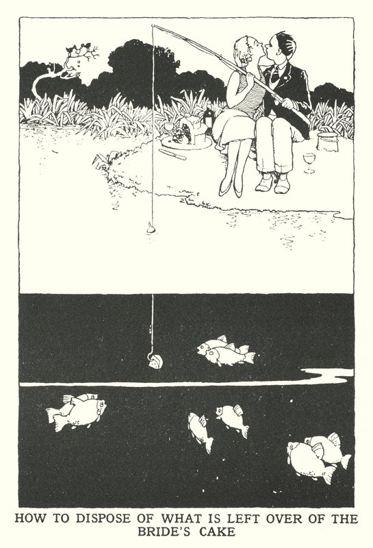 Comment disposer des restes du gâteau de la mariée (lithographie) - William Heath Robinson