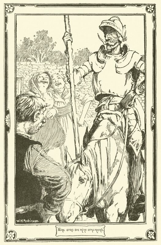 Illustration pour Don Quichotte (lithographie) - William Heath Robinson