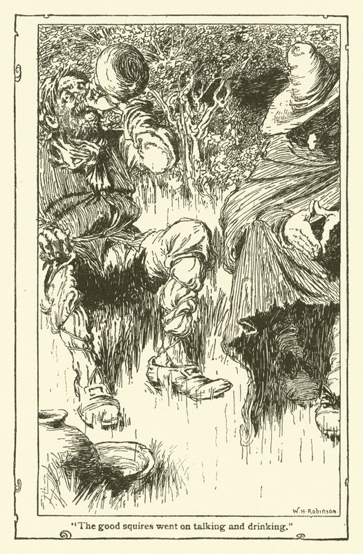 Illustration pour Don Quichotte (lithographie) - William Heath Robinson