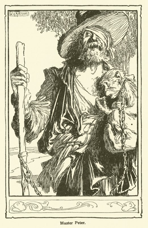 Illustration pour Don Quichotte (lithographie) - William Heath Robinson