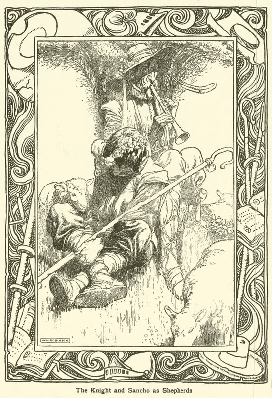 Illustration pour Don Quichotte - William Heath Robinson