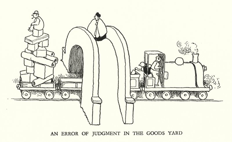 Illustration pour Railway Ribaldry par W Heath Robinson - William Heath Robinson