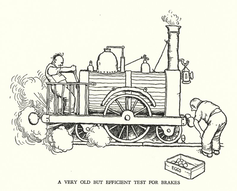 Illustration pour Railway Ribaldry de W Heath Robinson - William Heath Robinson
