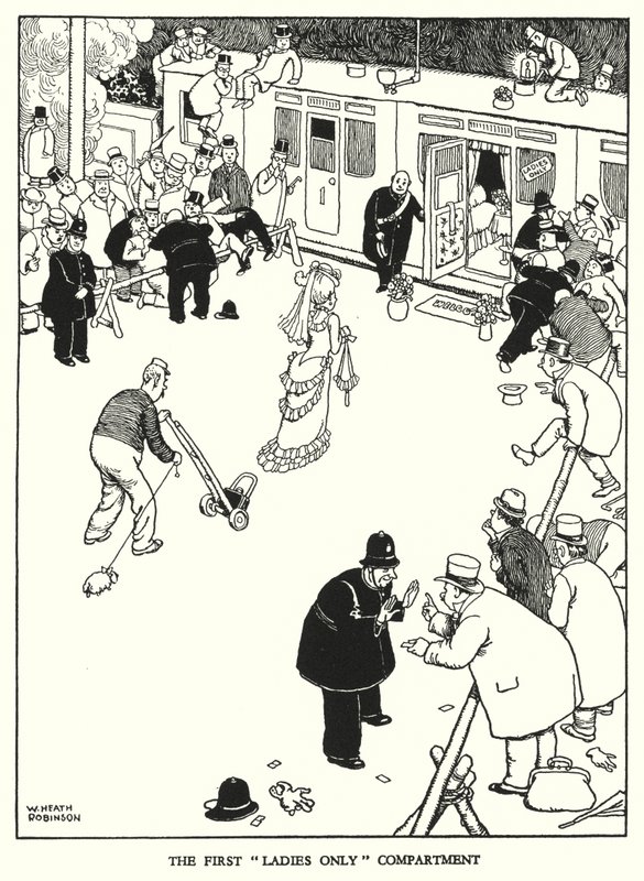 Illustration pour Railway Ribaldry par W Heath Robinson - William Heath Robinson