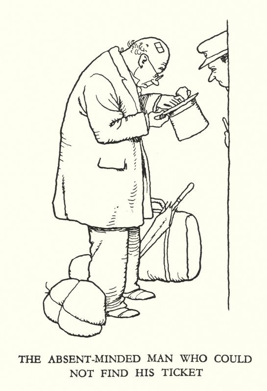 Illustration pour Railway Ribaldry par W Heath Robinson - William Heath Robinson