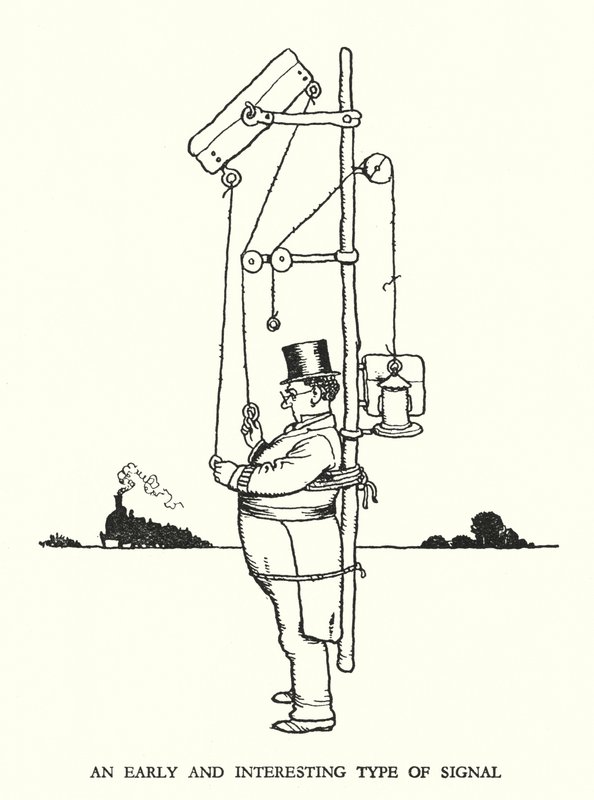 Illustration pour Railway Ribaldry par W Heath Robinson - William Heath Robinson