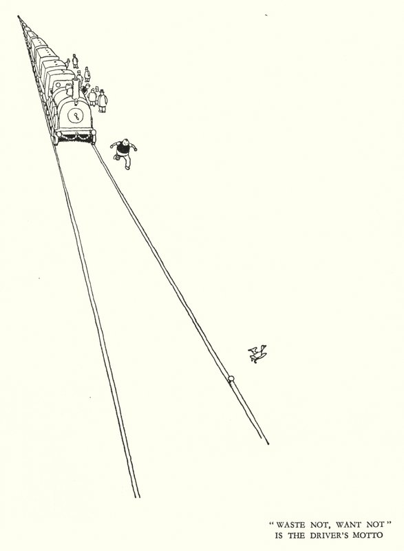 Illustration pour Railway Ribaldry par W Heath Robinson - William Heath Robinson