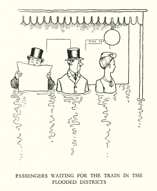 Illustration pour Railway Ribaldry par W Heath Robinson - William Heath Robinson