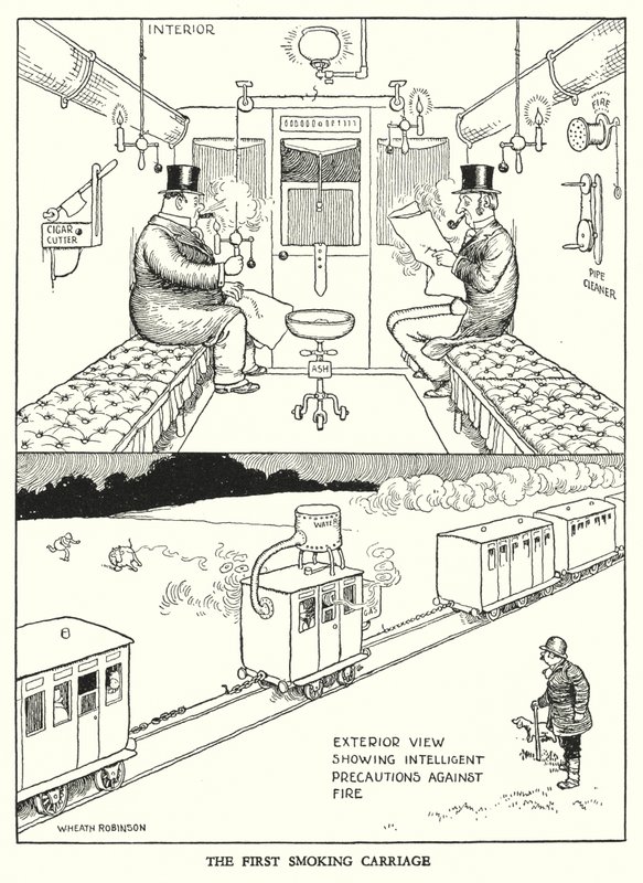 Illustration pour Railway Ribaldry par W Heath Robinson - William Heath Robinson