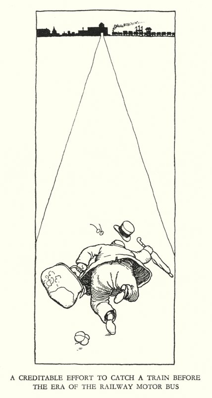 Illustration pour Railway Ribaldry par W Heath Robinson - William Heath Robinson