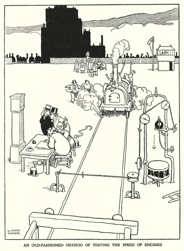 Illustration pour Railway Ribaldry par W Heath Robinson - William Heath Robinson