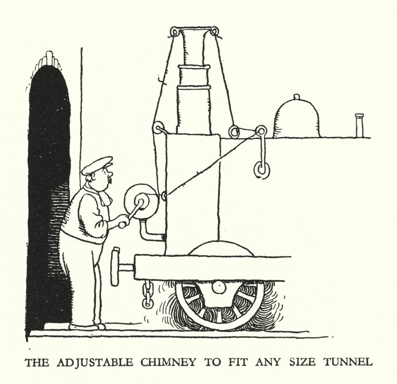 Illustration pour Railway Ribaldry par W Heath Robinson - William Heath Robinson