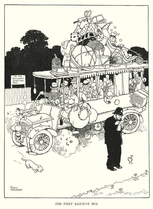 Illustration pour Railway Ribaldry - William Heath Robinson
