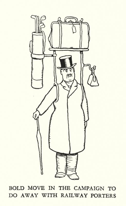 Illustration pour Railway Ribaldry par W Heath Robinson - William Heath Robinson