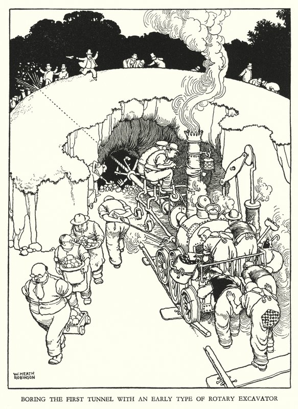Illustration pour Railway Ribaldry par W Heath Robinson - William Heath Robinson