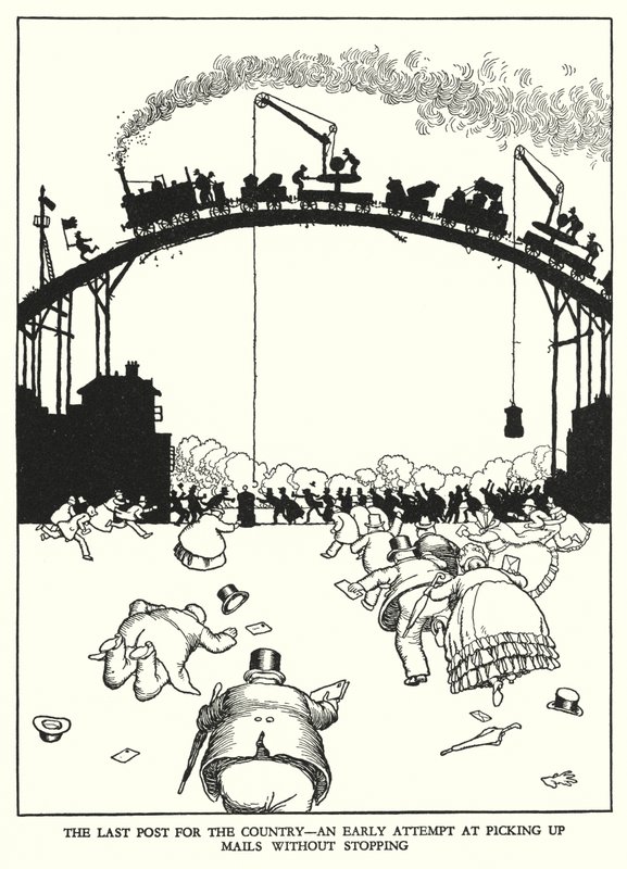Illustration pour Railway Ribaldry par W Heath Robinson - William Heath Robinson