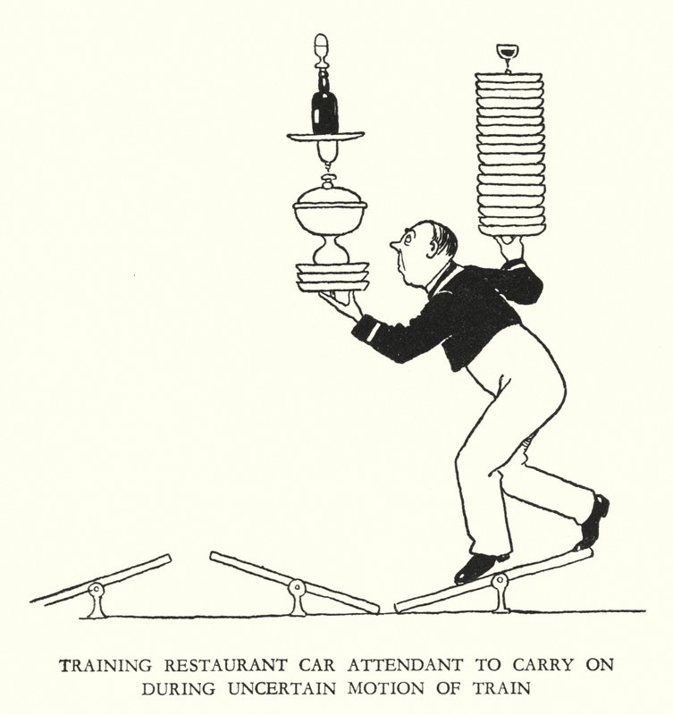 Illustration pour Railway Ribaldry par W Heath Robinson - William Heath Robinson
