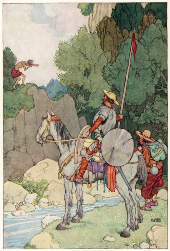 Illustration pour Les Aventures de Don Quichotte - William Heath Robinson