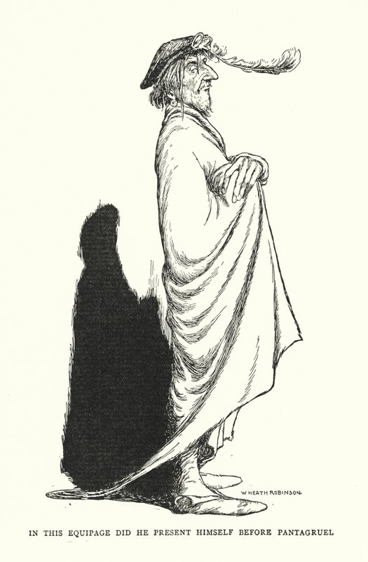 Dans cet équipage, il se présenta devant Pantagruel - William Heath Robinson