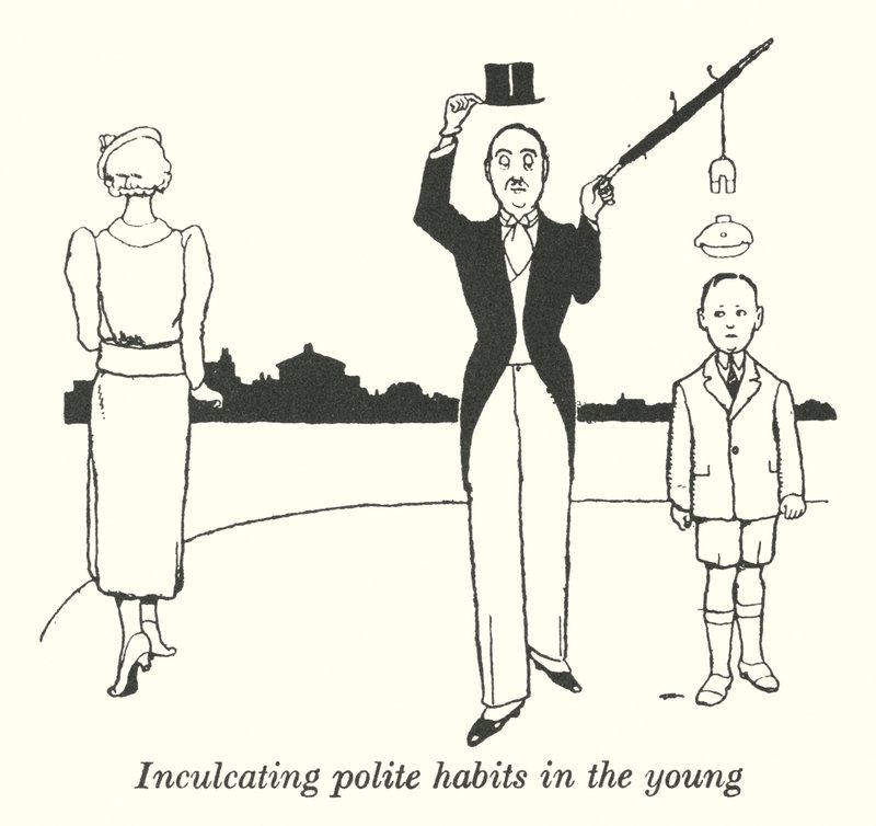 Inculquer des habitudes polies aux jeunes (lithographie) - William Heath Robinson