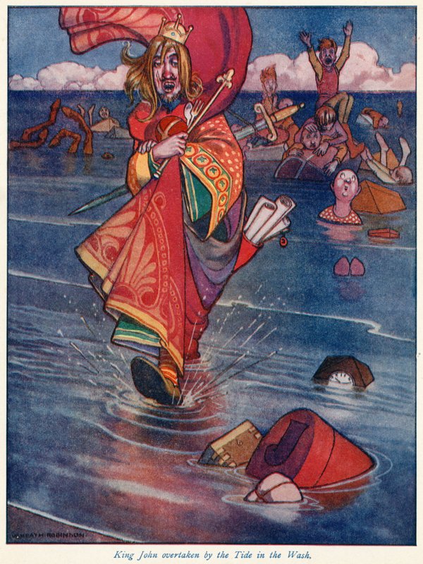 Le Roi Jean Surpris par la Marée dans le Wash - William Heath Robinson