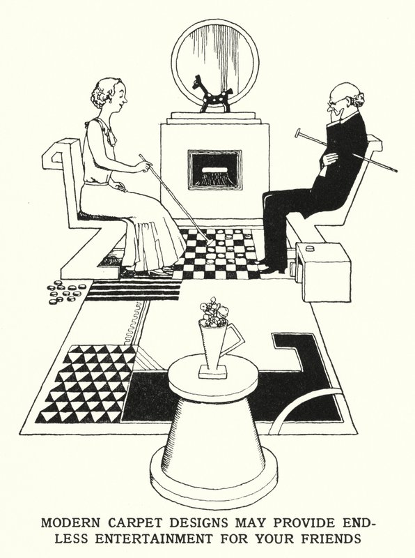 Les designs de tapis modernes peuvent offrir un divertissement sans fin à vos amis - William Heath Robinson
